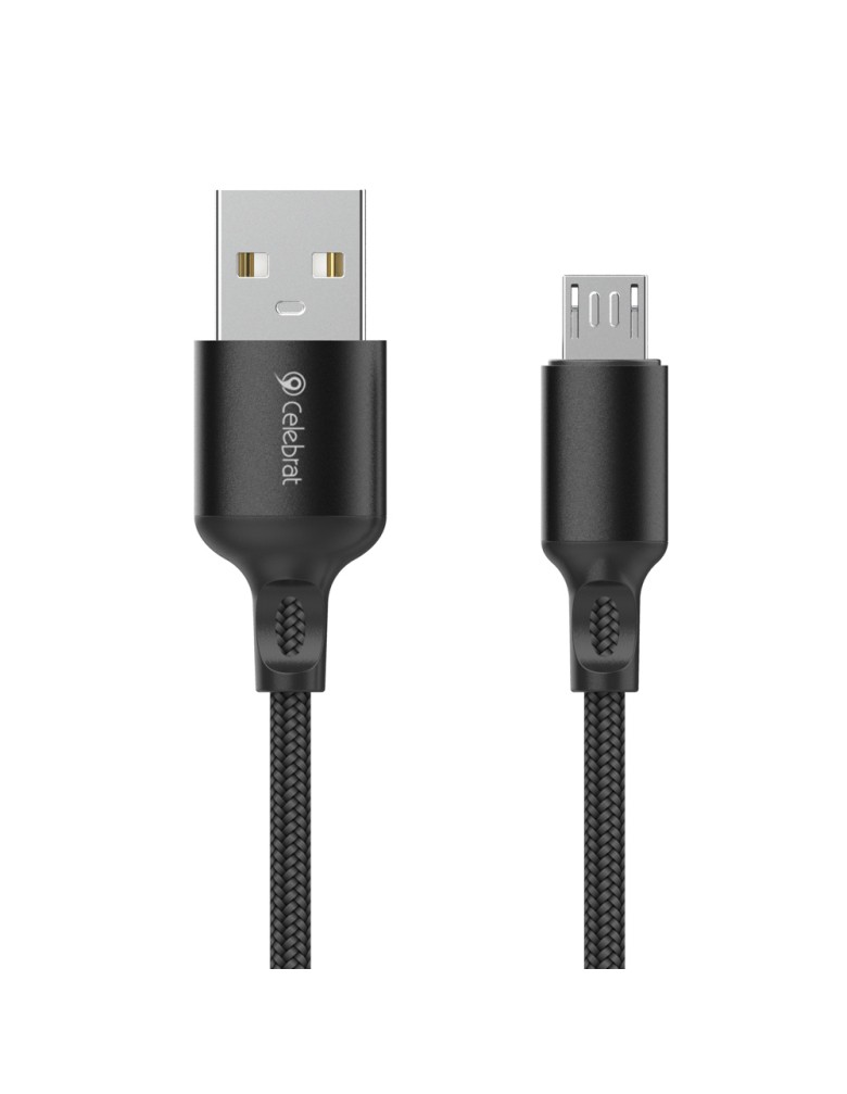 CELEBRAT καλώδιο Micro USB σε USB CB-32, 10.5W, 1m, μαύρο