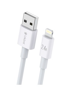 CELEBRAT καλώδιο Lightning σε USB CB-24L, 12W, 1.2m, λευκό