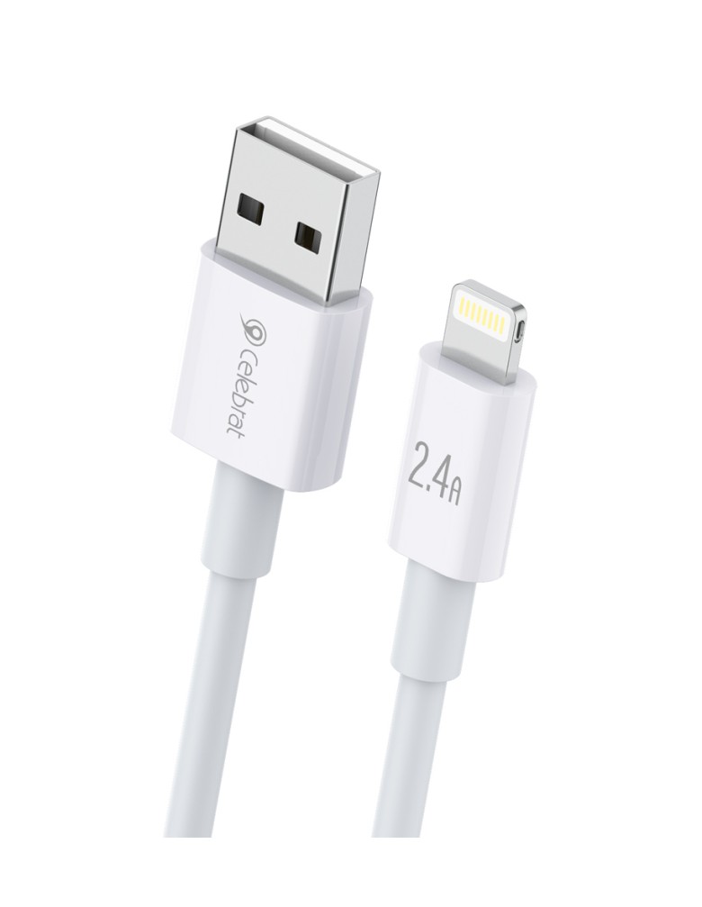 CELEBRAT καλώδιο Lightning σε USB CB-24L, 12W, 1.2m, λευκό