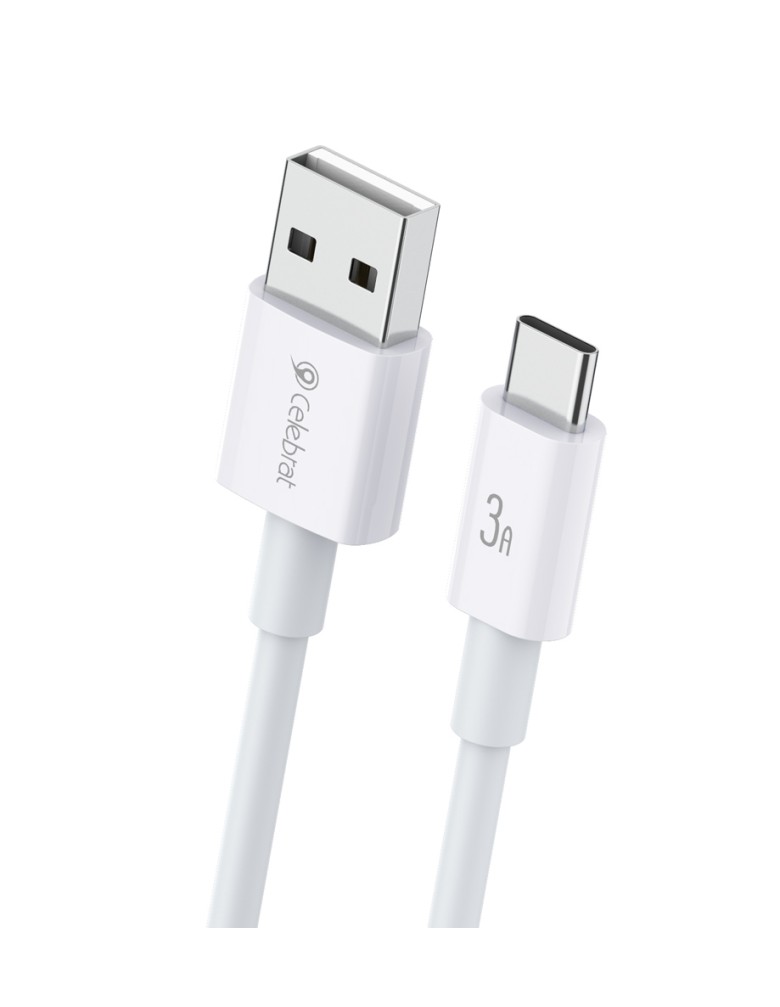 CELEBRAT καλώδιο USB-C σε USB CB-24C, 15W, 1.2m, λευκό