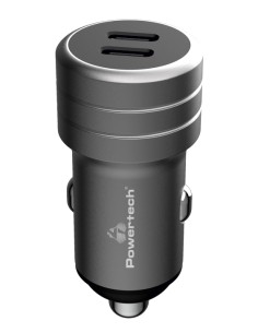 POWERTECH φορτιστής αυτοκινήτου PT-1149, 2x USB-C, 100W...