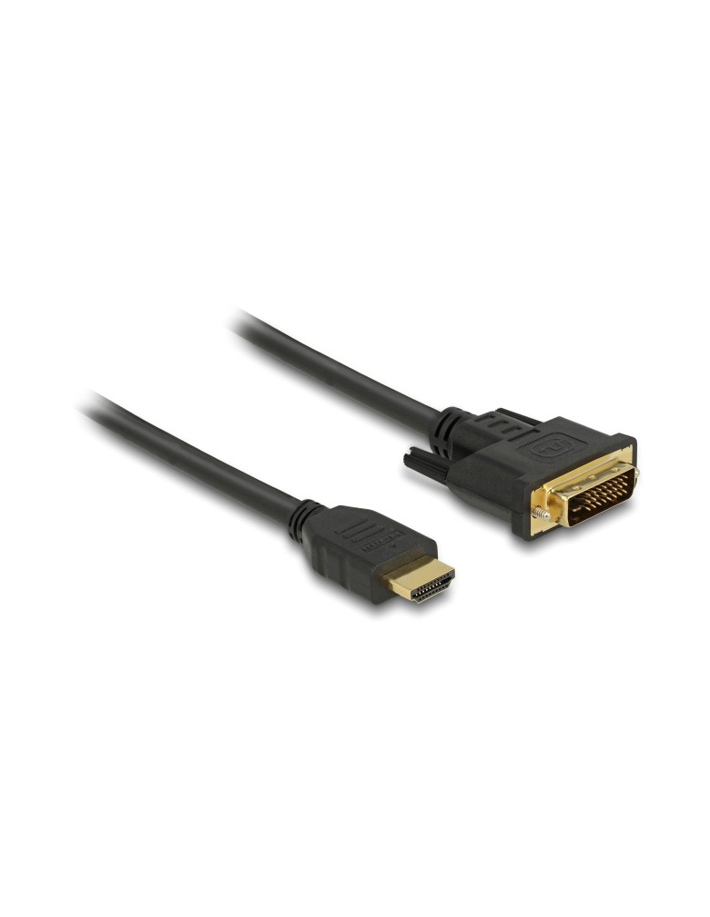 DELOCK καλώδιο HDMI σε DVI 85653, 2K/60Hz, 7.92 Gbps, 1.5m, μαύρο