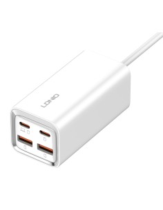 LDNIO σταθμός φόρτισης A4610C, 2x USB-C & 2x USB, 65W,...