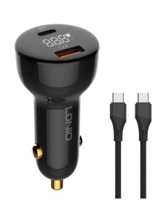 LDNIO φορτιστής αυτοκινήτου C101 με καλώδιο, USB/USB-C,...