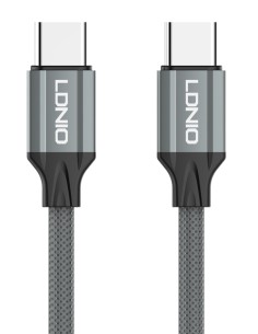 LDNIO καλώδιο USB-C σε USB-C LC441C, 65W PD, 1m, γκρι