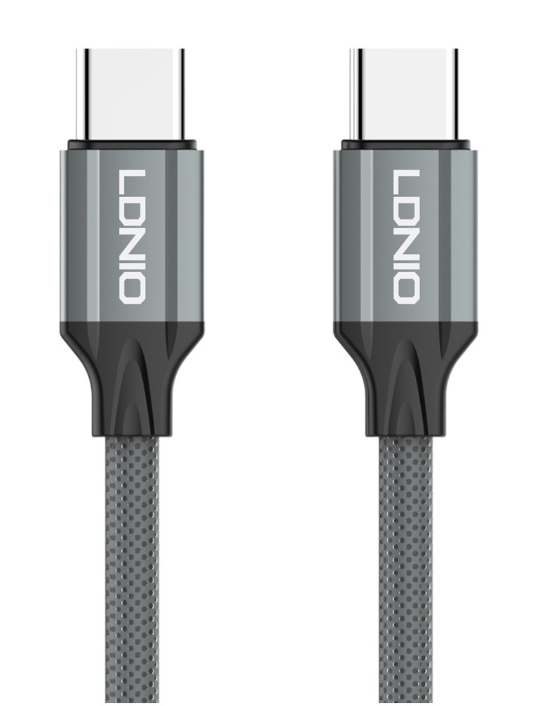 LDNIO καλώδιο USB-C σε USB-C LC441C, 65W PD, 1m, γκρι