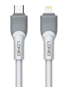 LDNIO καλώδιο Lightning σε USB-C LC601I, 30W PD, 1m, γκρι