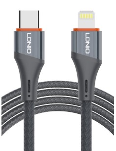 LDNIO καλώδιο Lightning σε USB-C LC631I, 30W PD, 1m, γκρι