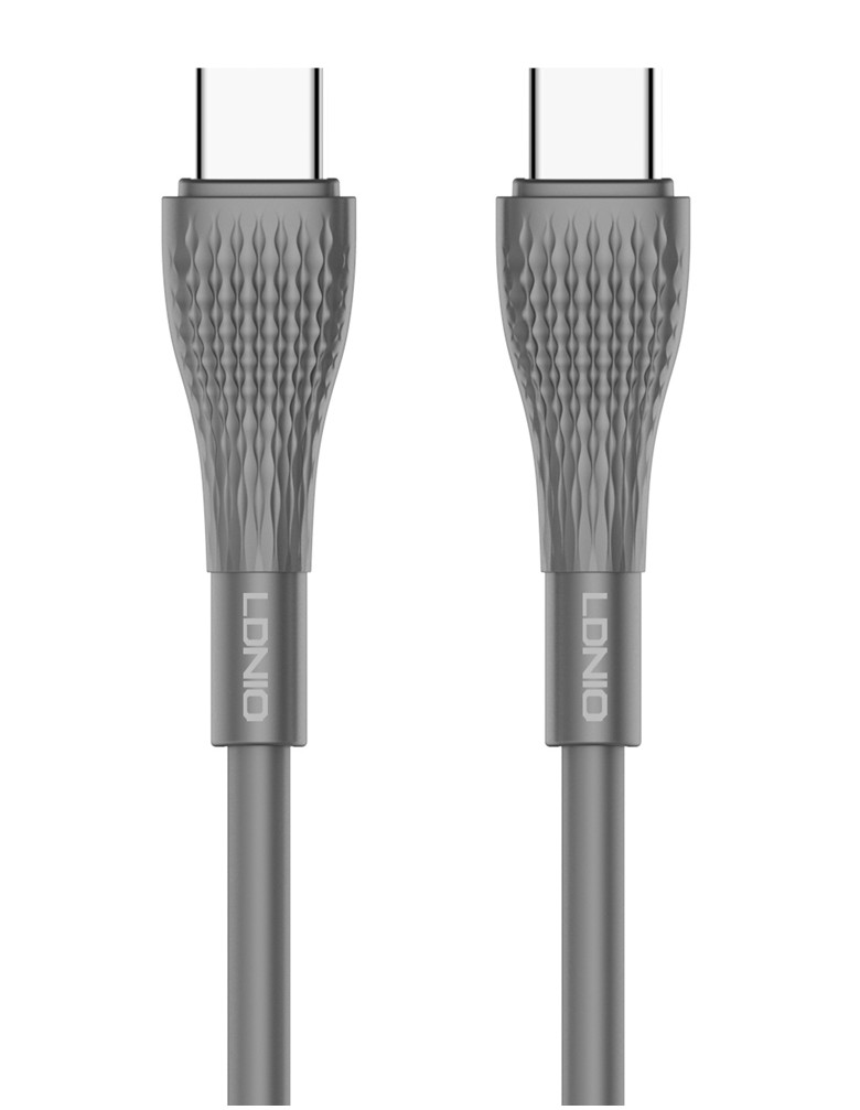 LDNIO καλώδιο USB-C σε USB-C LC671C, 65W PD, 1m, γκρι