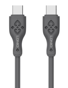 LDNIO καλώδιο USB-C σε USB-C LC811C, 65W PD, 1m, γκρι