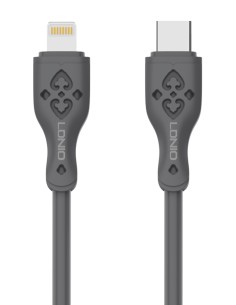 LDNIO καλώδιο Lightning σε USB-C LC811I, 30W PD, 1m, γκρι