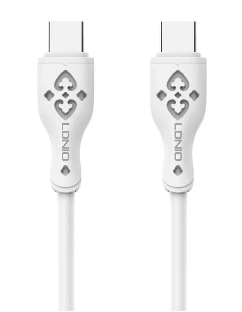 LDNIO καλώδιο USB-C σε USB-C LC812C, 65W PD, 2m, λευκό