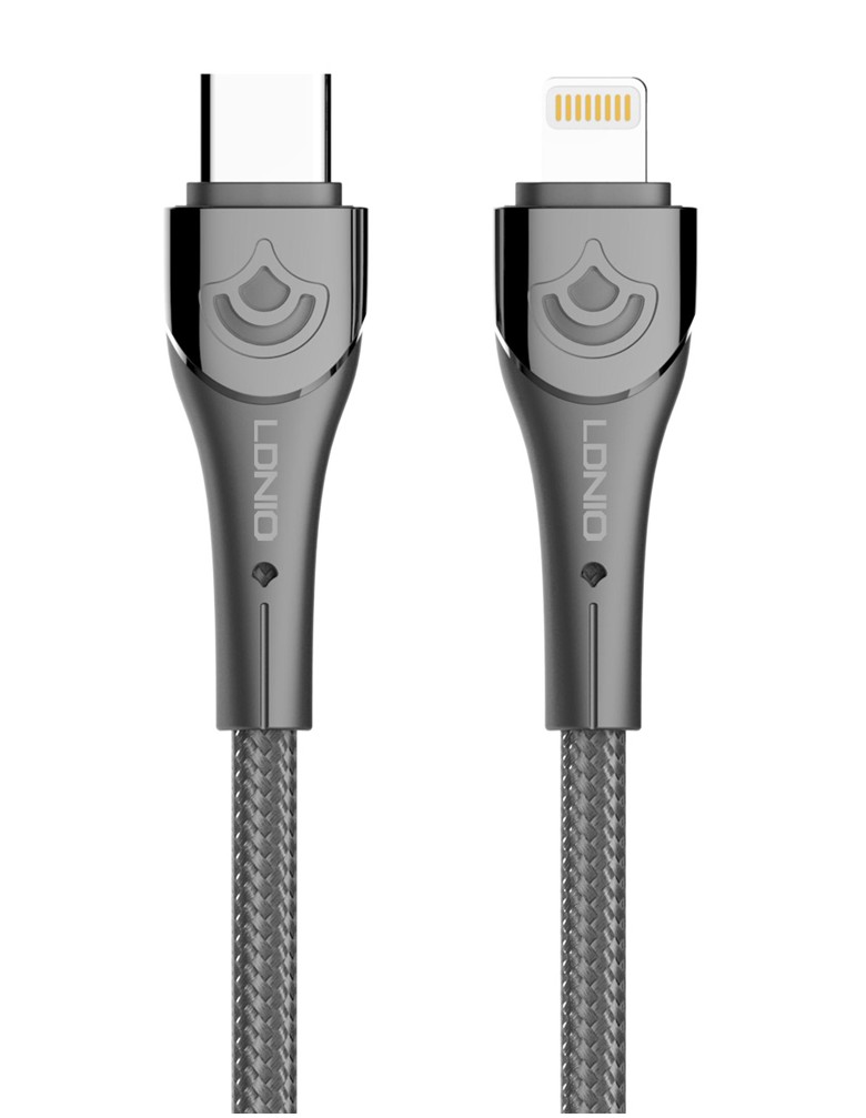 LDNIO καλώδιο Lightning σε USB-C LC861I, 30W PD, 1m, γκρι