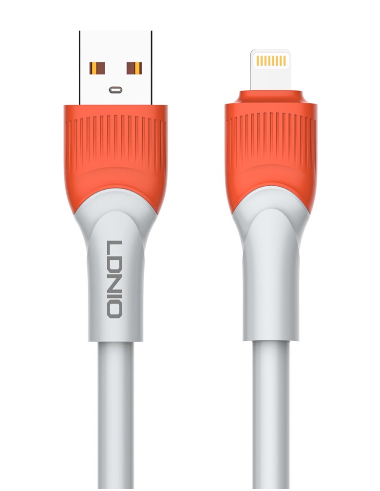 LDNIO καλώδιο Lightning σε USB LS601, 30W, 1m, γκρι