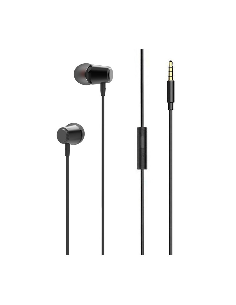 LDNIO earphones με μικρόφωνο HP03, 3.5mm σύνδεση, Φ10mm, 1.2m, μαύρα