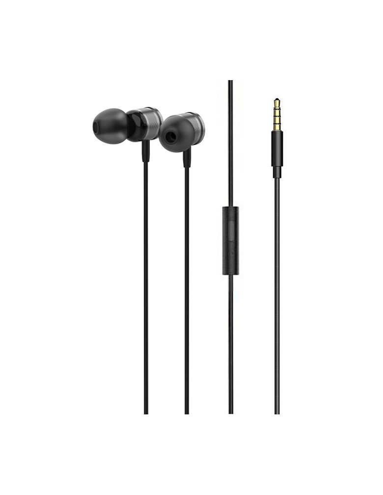 LDNIO earphones με μικρόφωνο HP04, 3.5mm σύνδεση, Φ10mm, 1.2m, γκρι