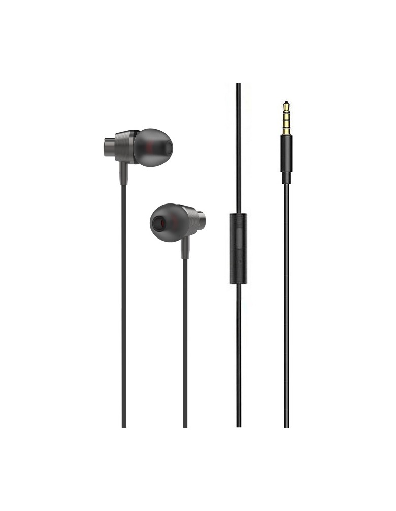 LDNIO earphones με μικρόφωνο HP05, 3.5mm σύνδεση, Φ10mm, 1.2m, γκρι