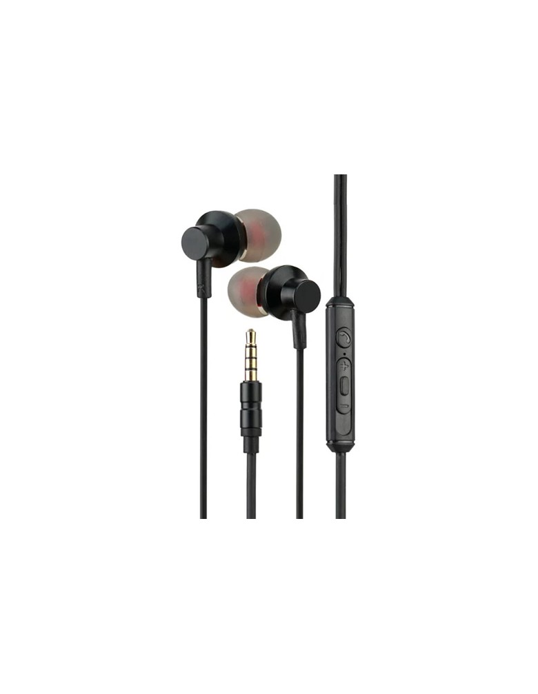 LDNIO earphones με μικρόφωνο HP06, 3.5mm σύνδεση, Φ10mm, 1.2m, μαύρα