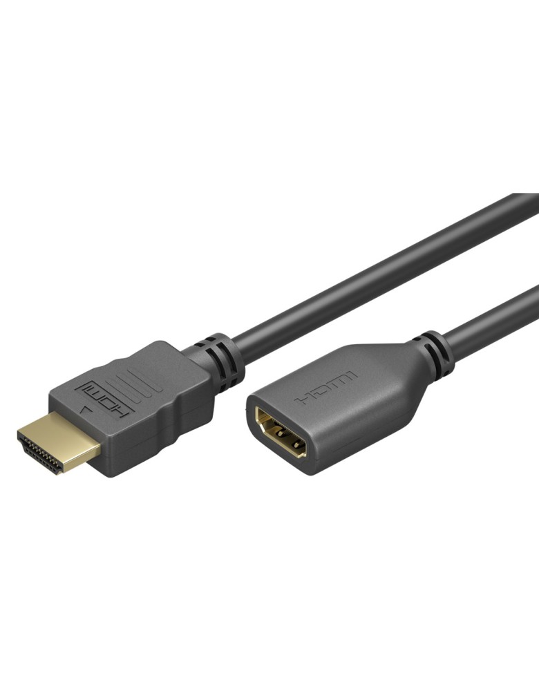 GOOBAY καλώδιο προέκτασης HDMI 61309 Ethernet, 4K/60Hz 18Gbps, 2m, μαύρο