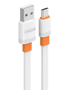 CELEBRAT καλώδιο USB-C σε USB CB-33C, flat, 15W, 1m, λευκό