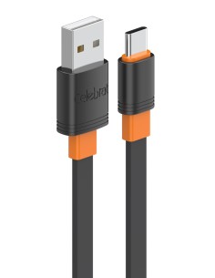 CELEBRAT καλώδιο USB-C σε USB CB-33C, flat, 15W, 1m, μαύρο