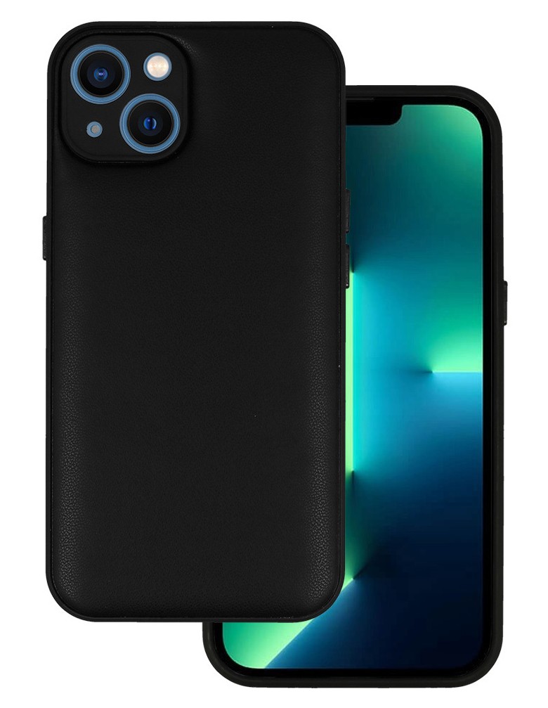 POWERTECH θήκη Leather 3D MOB-1869 για iPhone 14, μαύρη