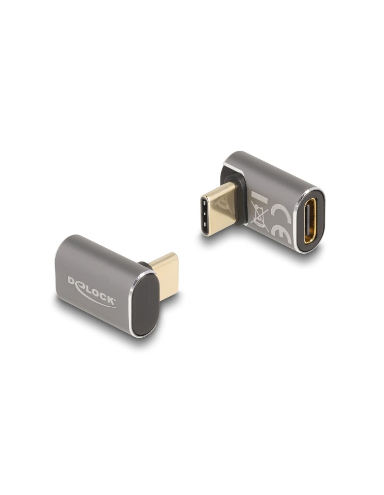 DELOCK αντάπτορας USB-C 60054, αρσενικό σε θηλυκό, 100W, 40Gbps, γκρι