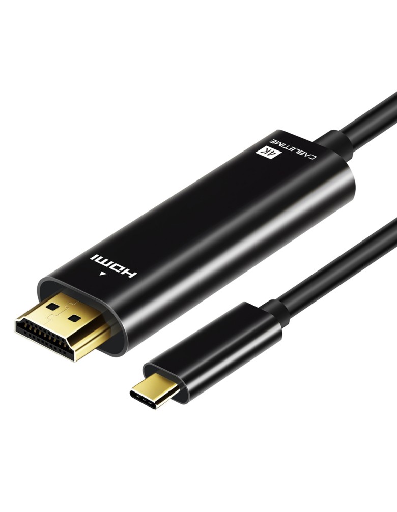 CABLETIME καλώδιο USB-C σε HDMI CT-CMHD, 4K/60Hz, 0.9m, μαύρο