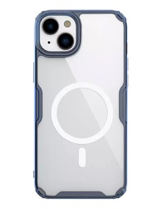 NILLKIN θήκη Nature Pro Magnetic για iPhone 15, διάφανη-μπλε