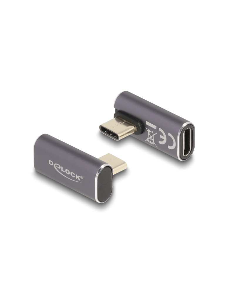 DELOCK αντάπτορας USB-C 60048, αρσενικό σε θηλυκό, 100W, 40Gbps, γκρι