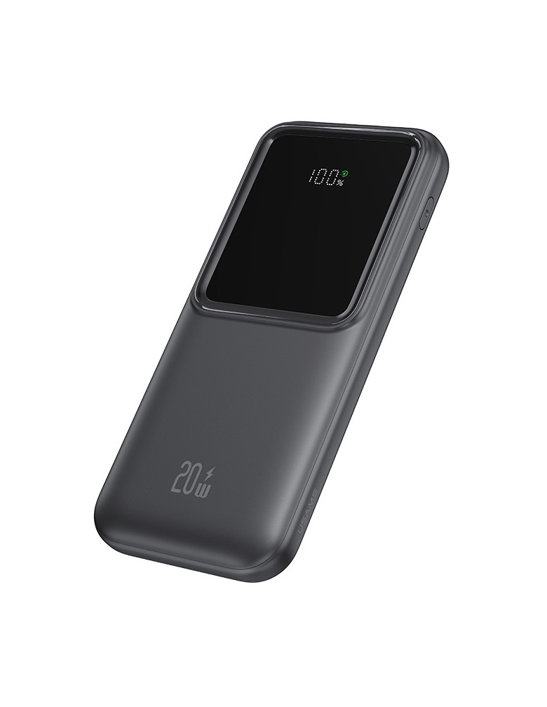 USAMS power bank US-CD193 με καλώδια, 5x έξοδοι, 10000mAh, 20W, μαύρο