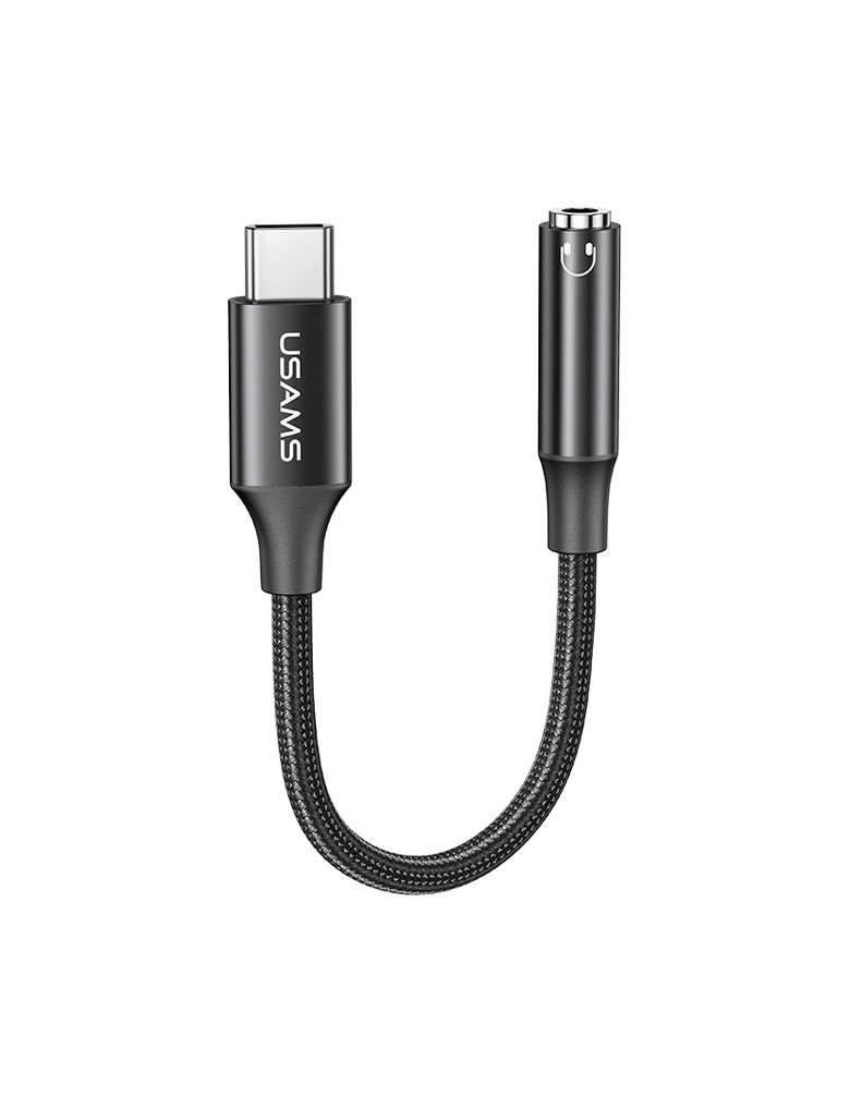 USAMS αντάπτορας USB-C σε 3.5mm US-SJ599, μαύρος