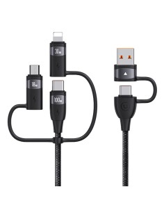 USAMS καλώδιο USB/USB-C σε 3 in 1 US-SJ646, PD 100W, 2m,...