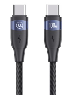 USAMS καλώδιο USB-C σε USB-C US-SJ632, 100W PD, 1.2m, μαύρο