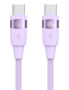 USAMS καλώδιο USB-C σε USB-C US-SJ632, 100W PD, 1.2m, μωβ