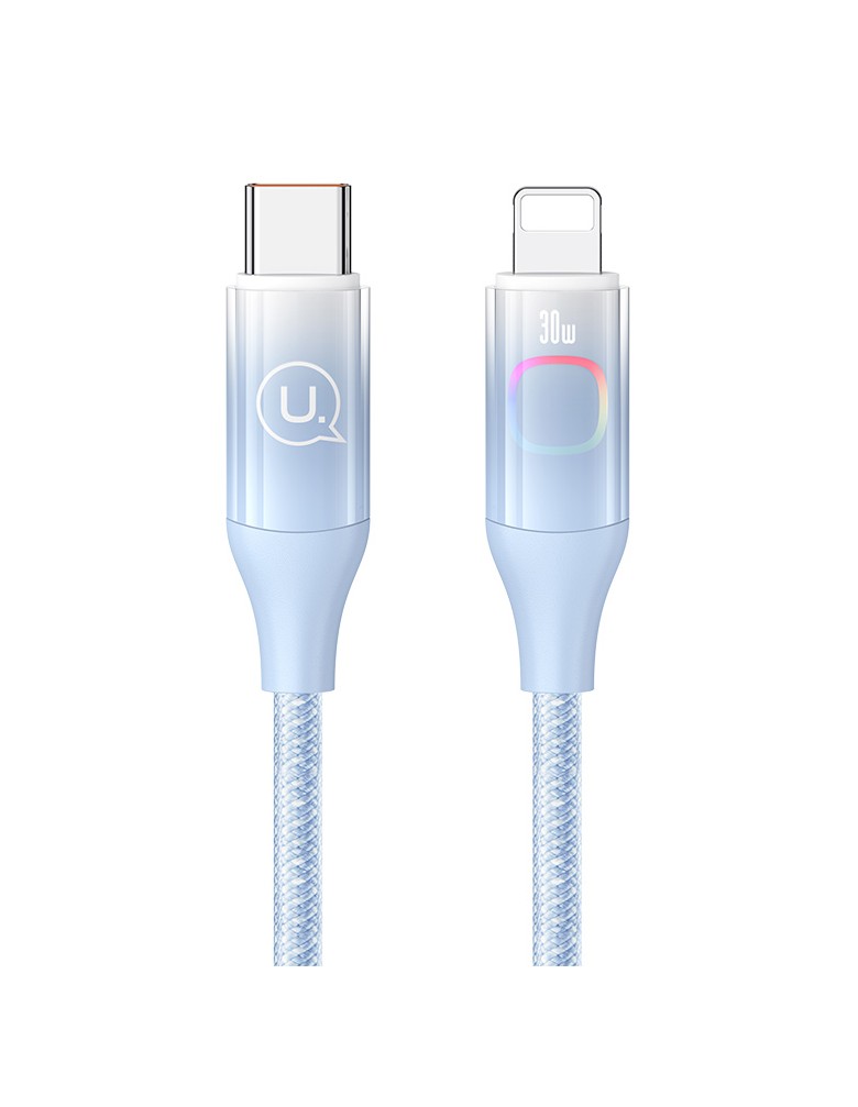 USAMS καλώδιο Lightning σε USB-C US-SJ638, 30W PD, 1.2m, μπλε