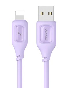 USAMS καλώδιο Lightning σε USB US-SJ618, 12W, 1m, μωβ