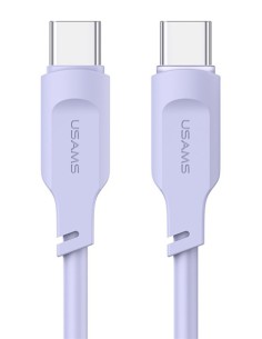 USAMS καλώδιο USB-C σε USB-C US-SJ567, 100W PD, 1.2m, μωβ