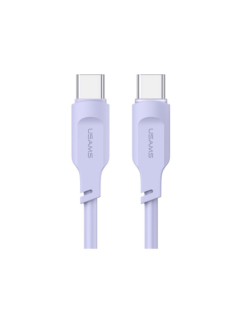 USAMS καλώδιο USB-C σε USB-C US-SJ567, 100W PD, 1.2m, μωβ