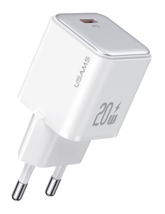 USAMS φορτιστής τοίχου US-CC183, USB-C θύρα εξόδου, 20W...