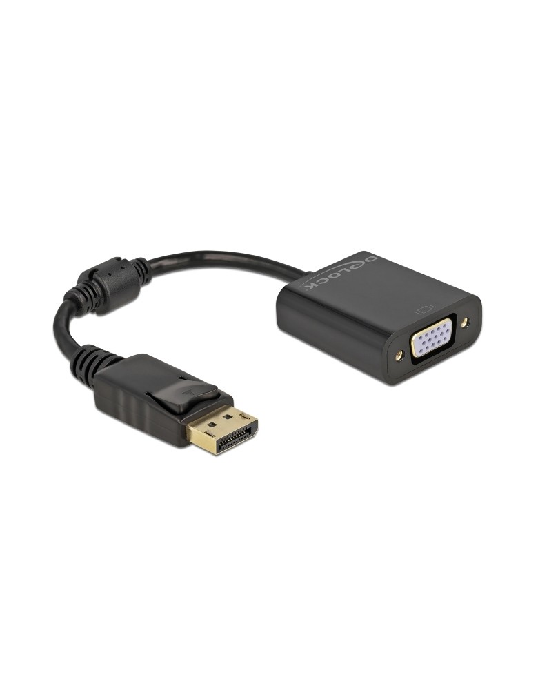 DELOCK αντάπτορας DisplayPort σε VGA 61006, 1920x1200p, passive, μαύρος