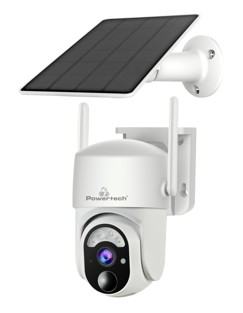 POWERTECH smart ηλιακή κάμερα PT-1177, 4MP, WiFi, SD, PTZ, IP65