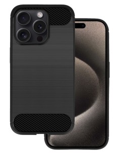 POWERTECH θήκη Carbon MOB-1929 για iPhone 15 Pro, μαύρη