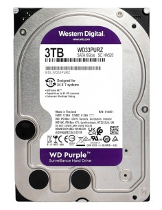 WD σκληρός δίσκος 3.5" Purple Surveillance 3TB, 256MB,...