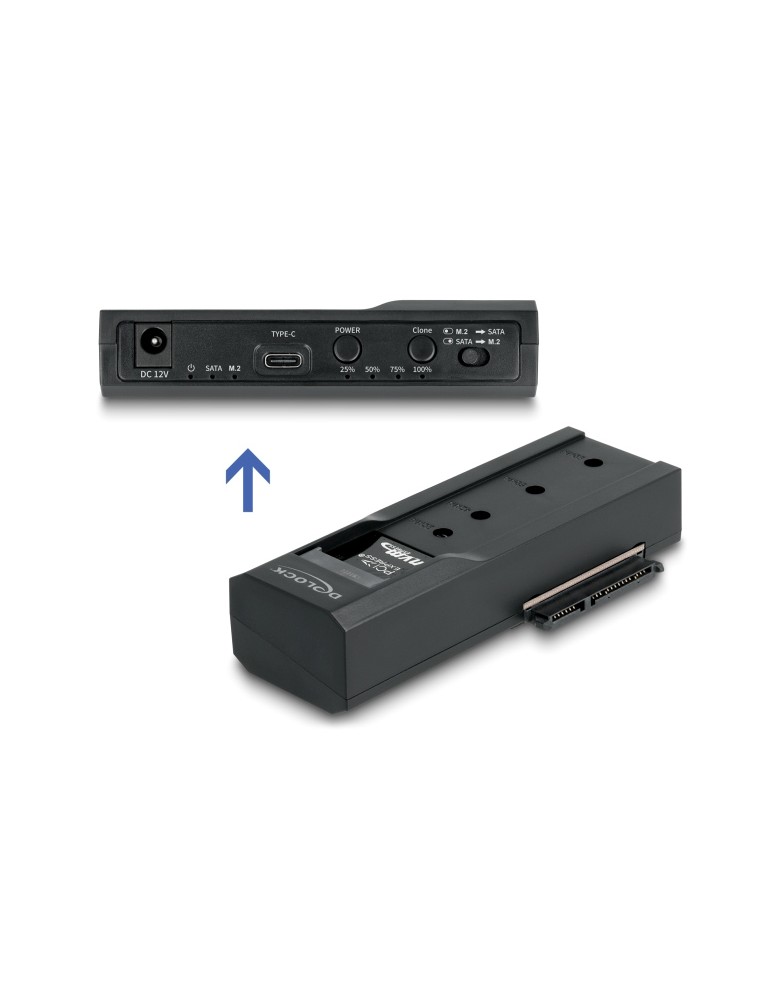 DELOCK docking station 64252 για M.2 NVMe/SATA SSD & HDD, clone function