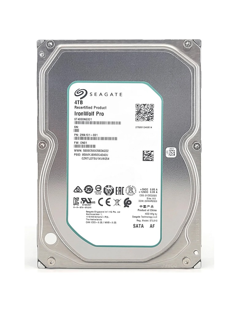 SEAGATE σκληρός δίσκος 3.5" Iron Wolf Pro, 4TB 256MB, 7200RPM, 6Gb/s, FR