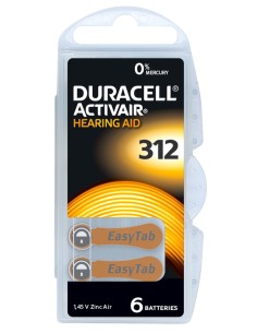 DURACELL μπαταρίες ακουστικών βαρηκοΐας Activair 312,...