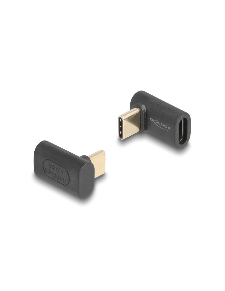 DELOCK αντάπτορας USB-C 60246, αρσενικό σε θηλυκό, 240W, 40Gbps, μαύρος