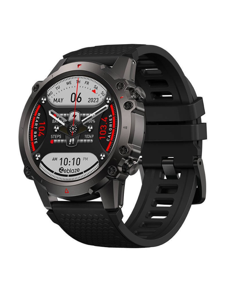 ZEBLAZE smartwatch Vibe 7 Lite, heart rate, 1.47" IPS, 3ATM/IP69K, μαύρο