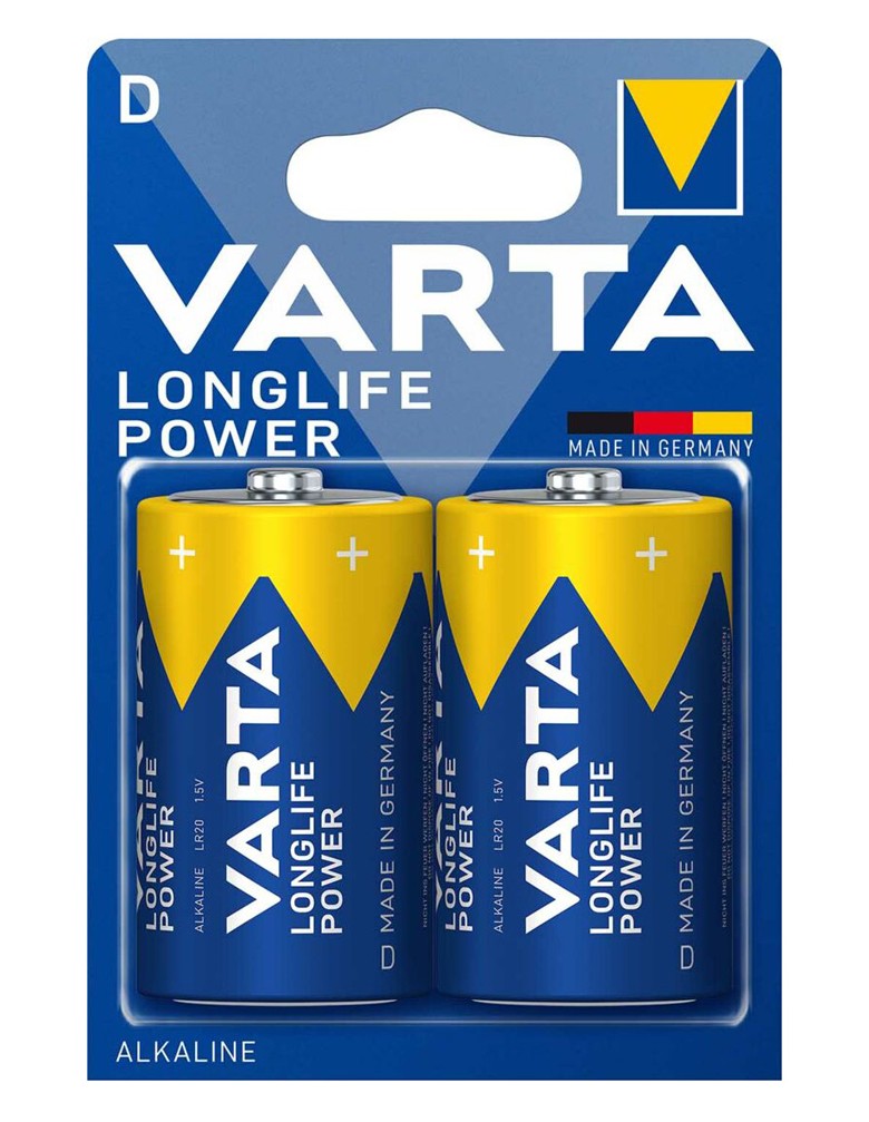 VARTA αλκαλικές μπαταρίες Longlife Power, D/LR20, 1.5V, 2τμχ